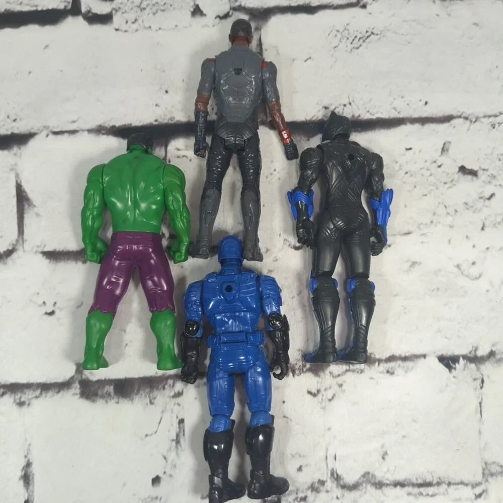 Marvel Avengers Mattel Action Figures Lot of 4 Hulk Capt America‎ 6.5